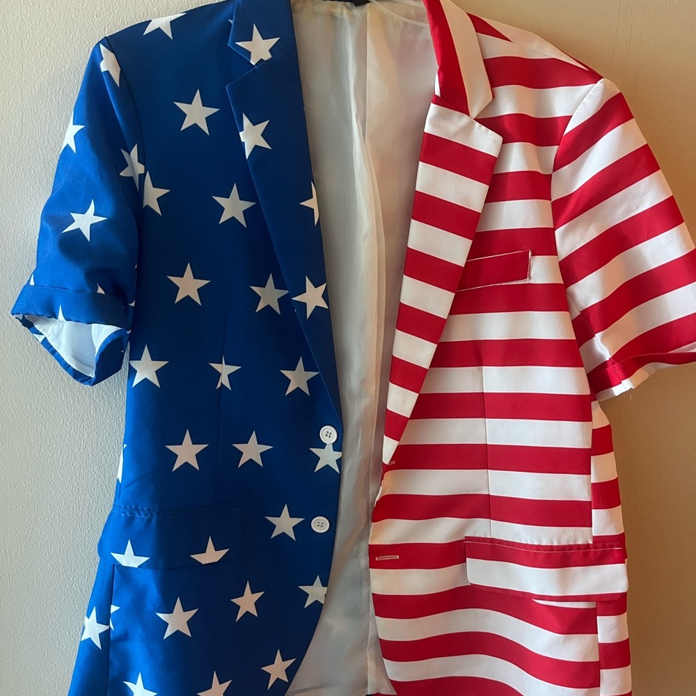 American flag Patriotic Star and Stripe Blazer